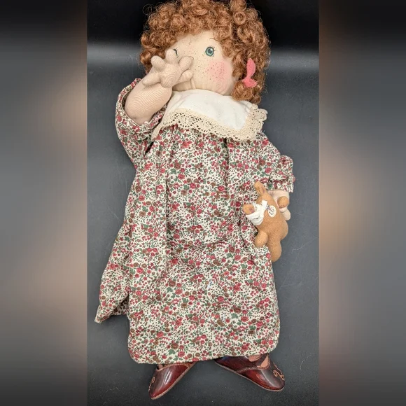 Vintage Jan Shackelford Sneakers 'n Lace #10, OOAK Muslin Doll, 1994